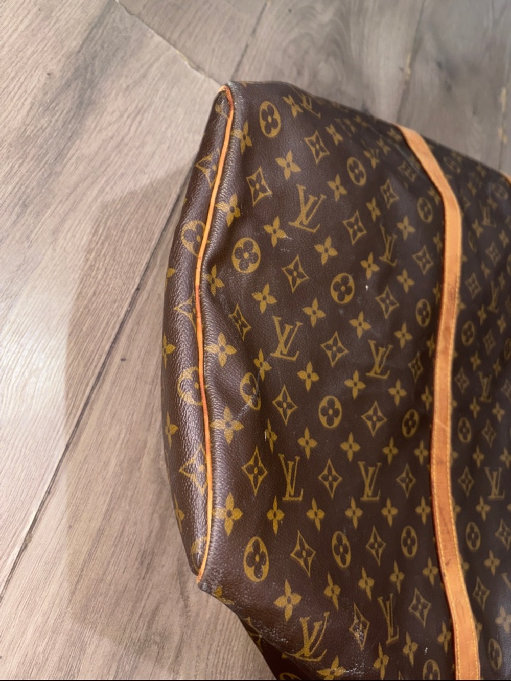 Louis Vuitton Monogram Keepall Duffle Bag - Brown & Tan - Picture 13 of 16